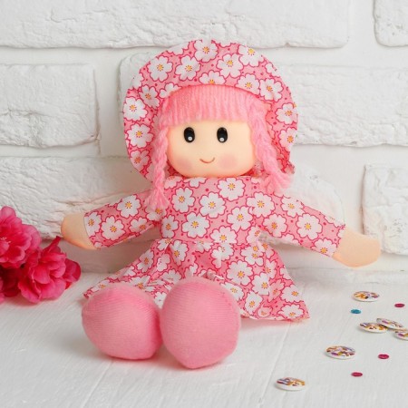 Мягкая игрушка «Кукла», в шляпке и платьишке, цвета МИКС-1