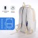 Young backpack from a lightning textile, 5 pockets, white color