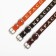 Collar leather single-layer, embossed "beauty", 48 x 2 cm, Osh 32-43 cm, mix of flowers