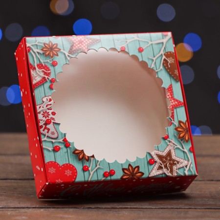 Box "New Year's miracles" 11.5 x 11.5 x 3.2 cm