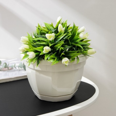 Pot with the pallet "Nick", 3 l, white color