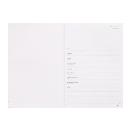 Diary Initiated A5 160 sheets attomex.croco, solid cover of artificial leather with foam rubber, liesse, block 70 g/m2, blue-3