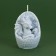 Interior curly candle "Dragon in the egg", gray, without aroma