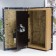 Safe-book wood to the leatherette "mills, helms and anchors" 21x13x5 cm