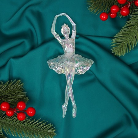 Jewelry decoration "Ballerina Lush Skirt overflow" 17x7.5 cm, transparent