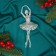 Jewelry decoration "Ballerina Lush Skirt overflow" 17x7.5 cm, transparent