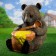 Garden figure "Bear with honey of greedy" 43cm