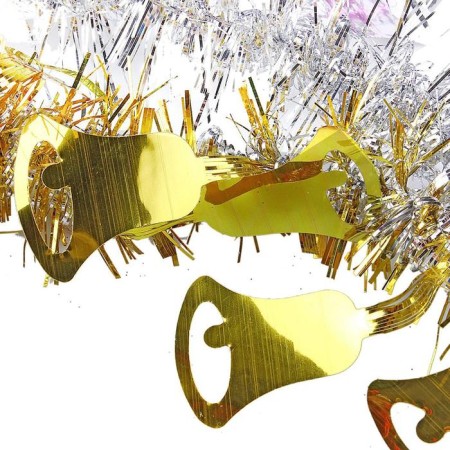 Tinsel "flashlight bell" d-2 cm, 200 cm, mix-3