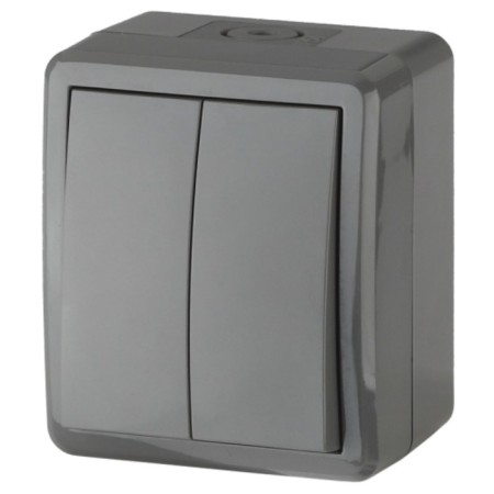Double IP54, 10AX-250V, OU, Era Expert, Gray