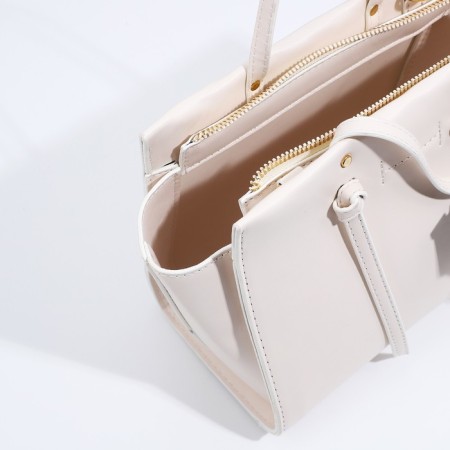 Bag Female Tout with zipper, white color-6