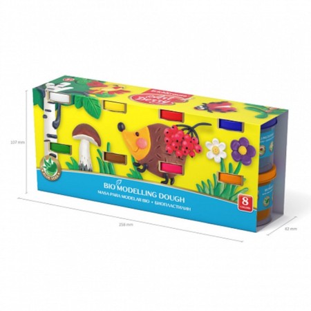 Plant -based plasticine, 8 colors, 800 g, artberry premium, with aloe vera-2