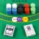 Poker, set for the game (maps 2 decks, chips 200 pcs.), Without a face value, 60 x 90 cm