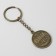 Key keychain, metal, talisman "Olga" Latun, 3 x 3.5 x 2.5 cm
