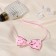 Hair cap "Bow" black peas, 0.5 cm, pink