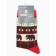Male socks "Bears and Christmas trees", Milk-red color, rr 39-44