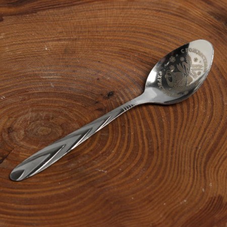 Spoon with engraving "Bells", 3 x 13.7 cm-1