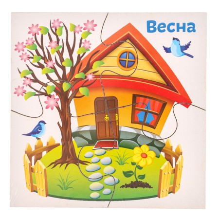 Developing puzzles from wood "Seasons"-9