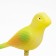 Toy for birds "Bird" on the spring, 11.9 x 3.4 x 12.5 cm, yellow