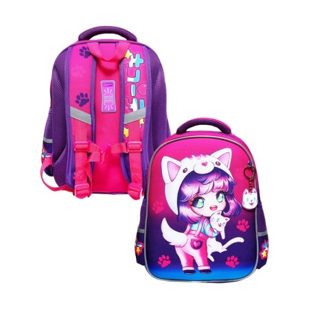 Backpack frame Phoenix 37.5*27.5*14.5 "Chibi" girl Violet 64617