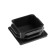 The internal plug is 60x60 mm, universal, black