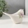 Souvenir ceramic "White bird with lilac flower" 12.4x5x6.7 cm