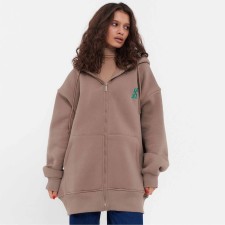 Women's sweatshirt was launched, brown color. ONE Size (42-50)