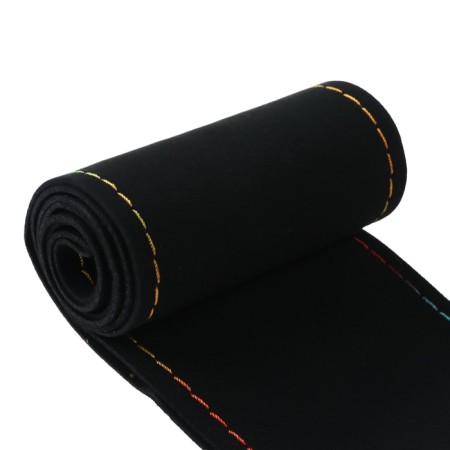 Cartage steering, 38 cm, suede, anti -slip, black-1