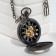 Pocket mechanical “Skeleton” clock, on a chain, d dial-4.5 cm