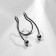 Nose piercing (fake for septum) "balls", color silver