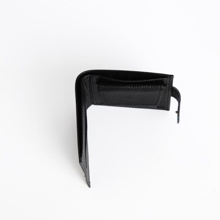 Women's wallet on the button, Textura, black color-5