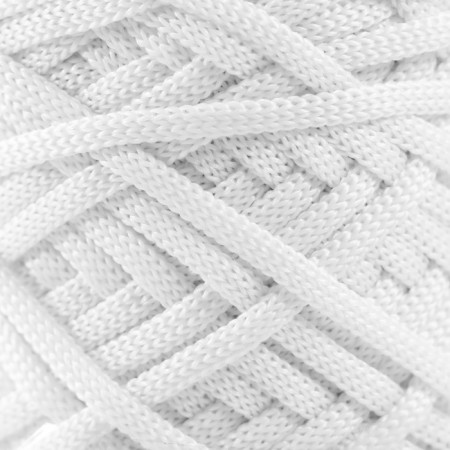 Knitting cord 100% polyester, width 3 mm 100m (white)-2
