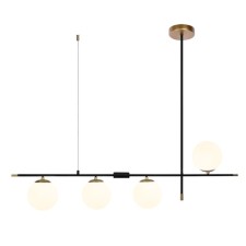 ARTE LAMP ARKAB A22225SP-4BK, E14, 4x40 W, 15x120x58 cm, black chandelier