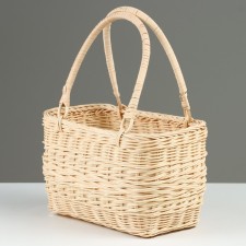 Wicker basket, 23 x 12 x 7 x 22/28 cm, rattan