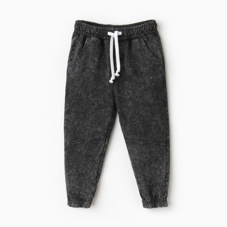 Pants for the boy, the color is dark gray, height 98
