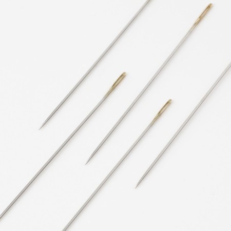 Sewing needles, d = 0.6 mm, 4.2 / 4.3 cm, with a golden ear, 16 pcs-1