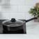 Silenik Promo, 2.8 l, d = 24 cm, glass cover, plastic handle, anti -stick coating, black color