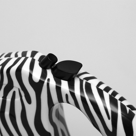 Roulette "Paw", 5 m, up to 35 kg, zebra print-2