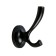 Furniture hook Cappio Cone, two -rod, black color, 3 pcs.