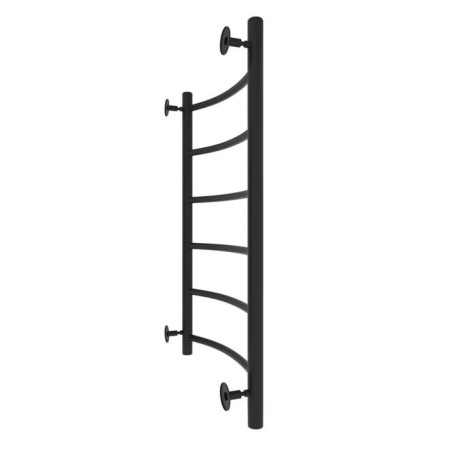 Water towel "Sanprise" Classic P6, 500x800 mm, lower connection., Black matte-11