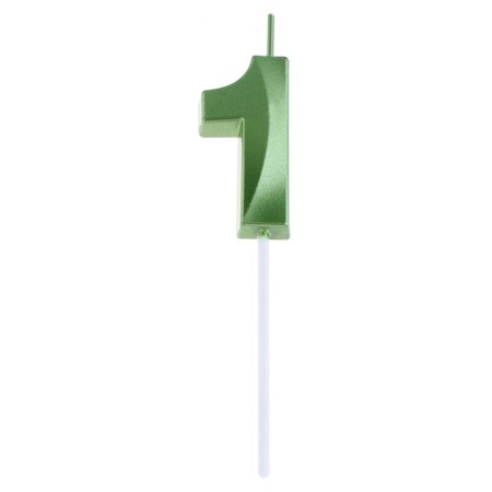 Candle in the cake on the skewer "Fine", the number "1", the emerald, 5 cm-5