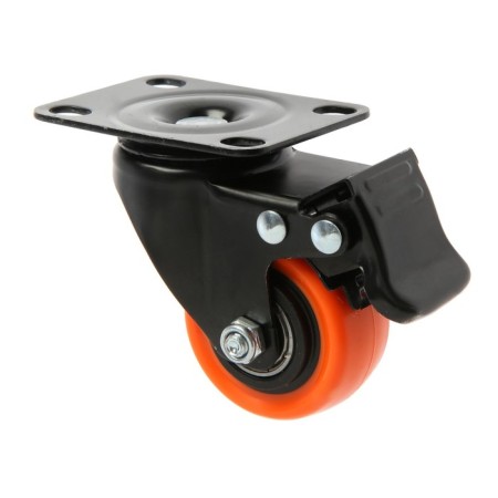 Furniture wheel CAPPIO, D = 50 mm, rotary, with a stop, PVC coating