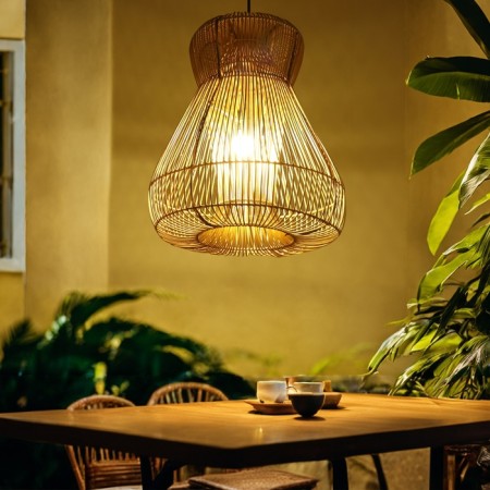 Lamp ceiling from the rattan "Hart" 1x120W, E27, 40x40x50 cm