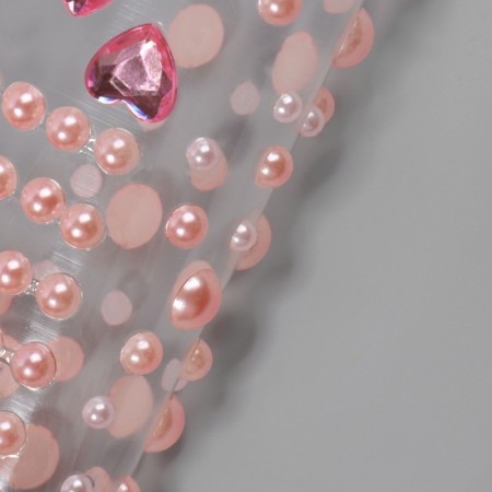 Rhinestones self -adhesive figured "Assorted", 153 pcs on the sheet, pink color-1