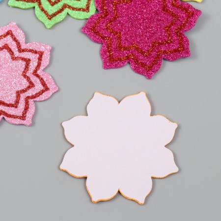 Decor for creativity EVA "Flowers" 7.5x7.5x0.2 cm sparks set 6 pcs 13x15 cm-2