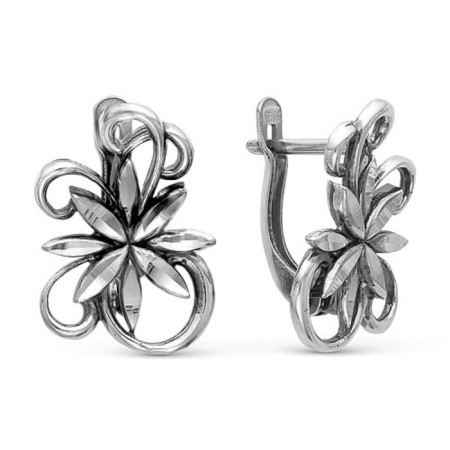 Earrings "Breath of the Wind", echoing with oxidation