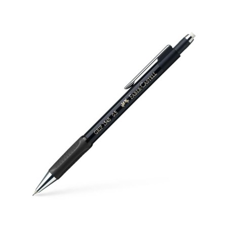 Mechanical pencil 0.5 mm Faber-Castell Grip 1345 with an eraser, rubber emphasis, black-1