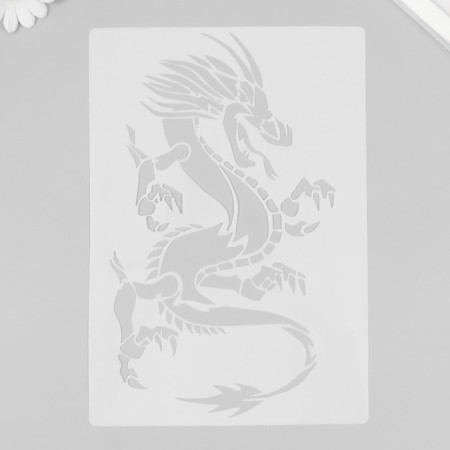 Plastic stencil "Dragon" 26x18 cm