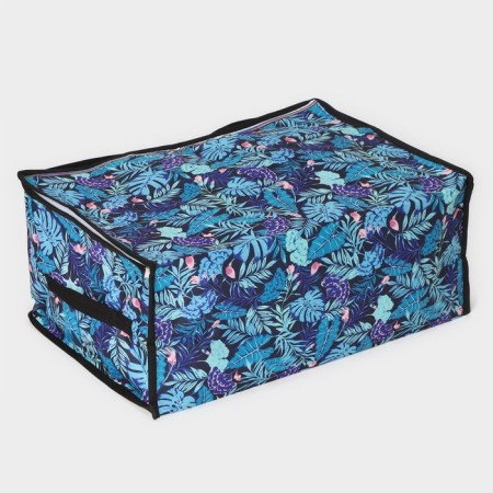 Cofr for storing things "Tropics", 45 × 30 × 20 cm, blue color-2