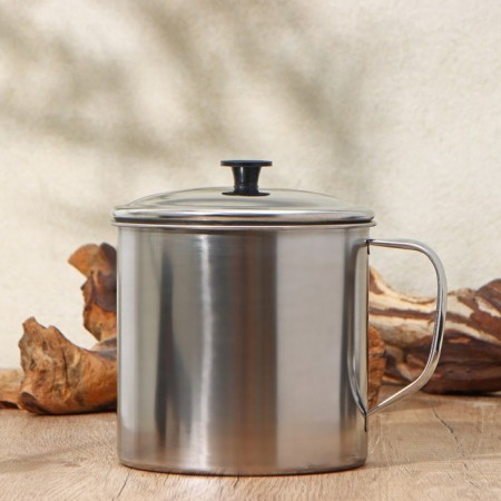 Western stainless steel mug, 800 ml, D = 11 cm, chrome color