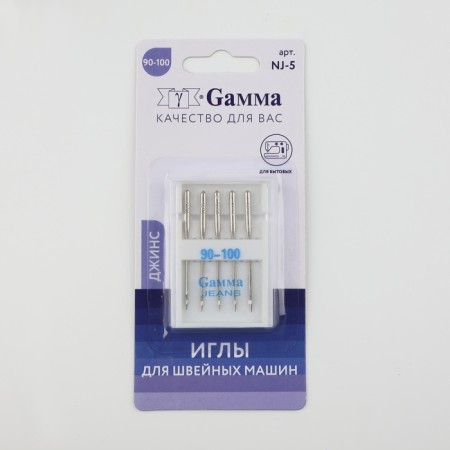 Needles for household sewing machines, for denim fabrics, No. 90-100, 5 pcs, NJ-5-3